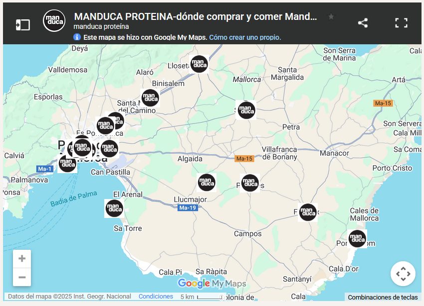 Mapa dónde comprar Manduca